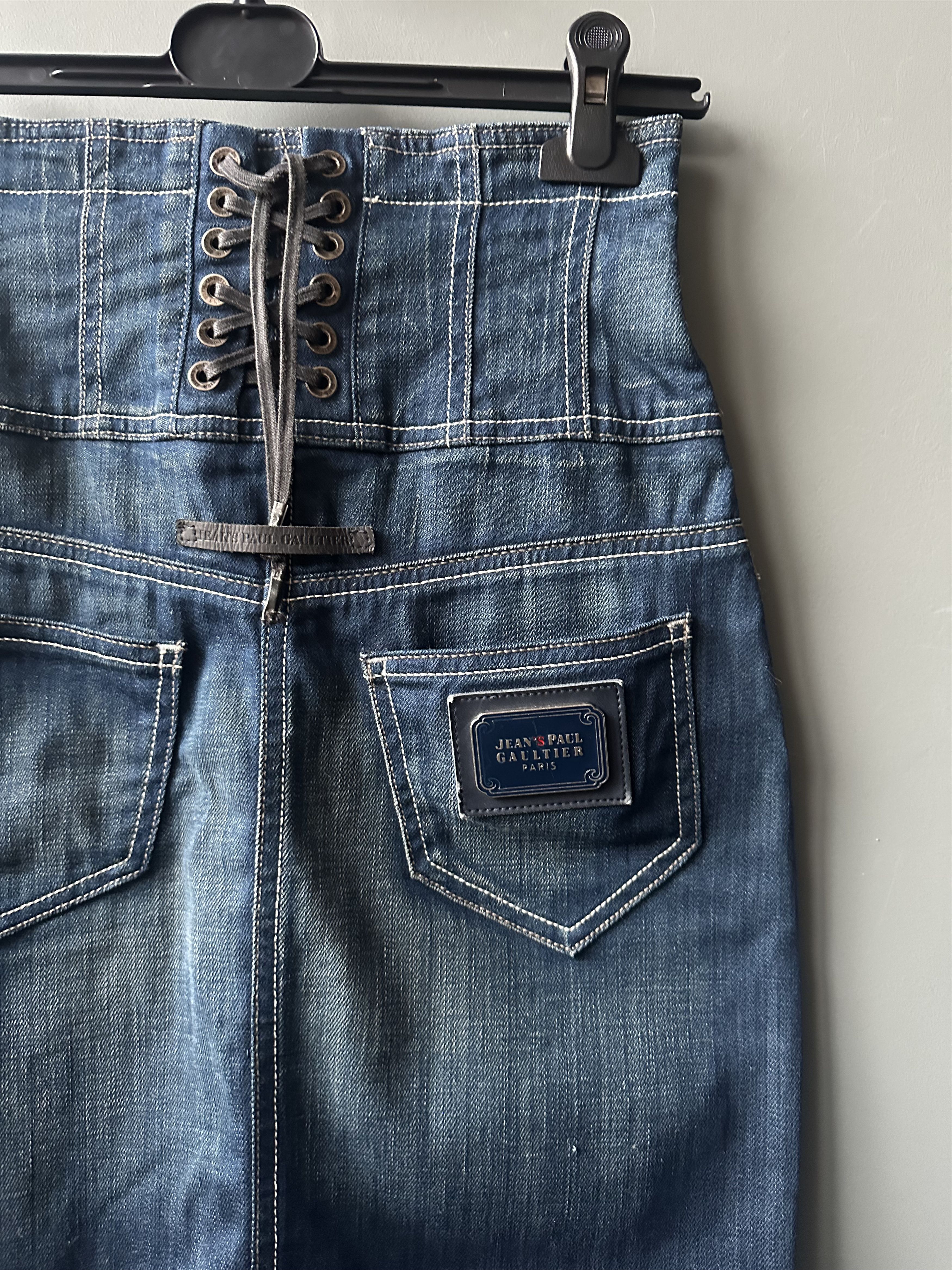 Jean Paul Gaultier Jean Paul Gaultier Mid-length Denim Skirt Size 27" / US 4 / IT 40 - 8 Thumbnail