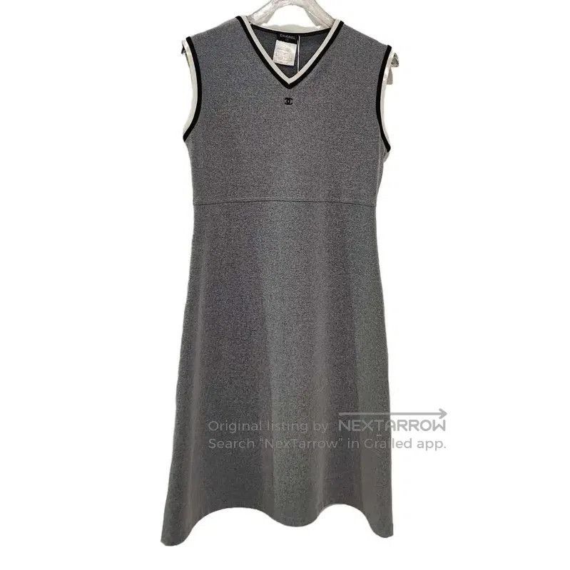 Chanel Chanel Gray Cotton Blend Dress . Size M / US 6-8 / IT 42-44 - 1 Thumbnail