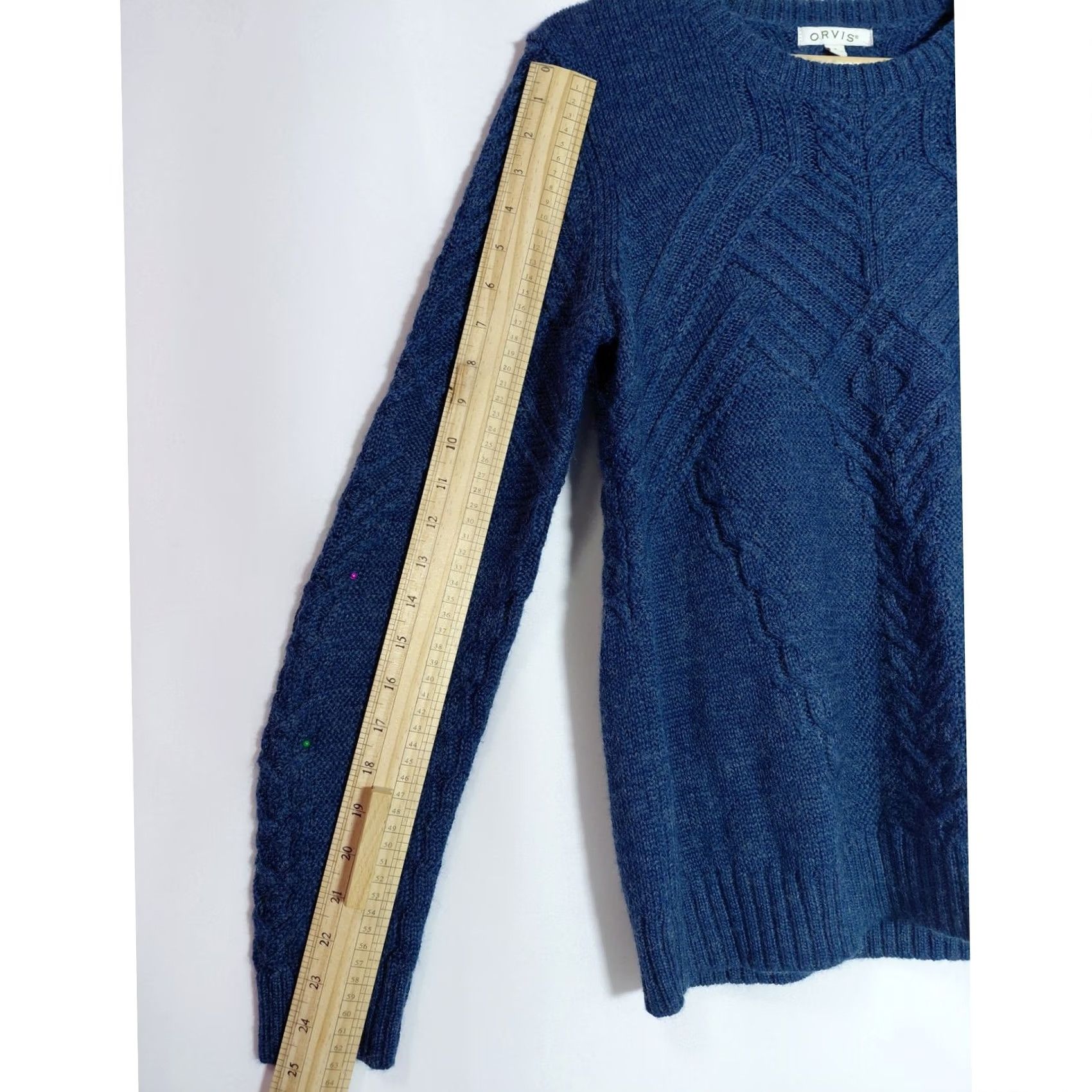 Orvis Orvis Wool Blend Sweater Blue Solid Knit Women Size M Kev Size M / US 6-8 / IT 42-44 - 6 Thumbnail
