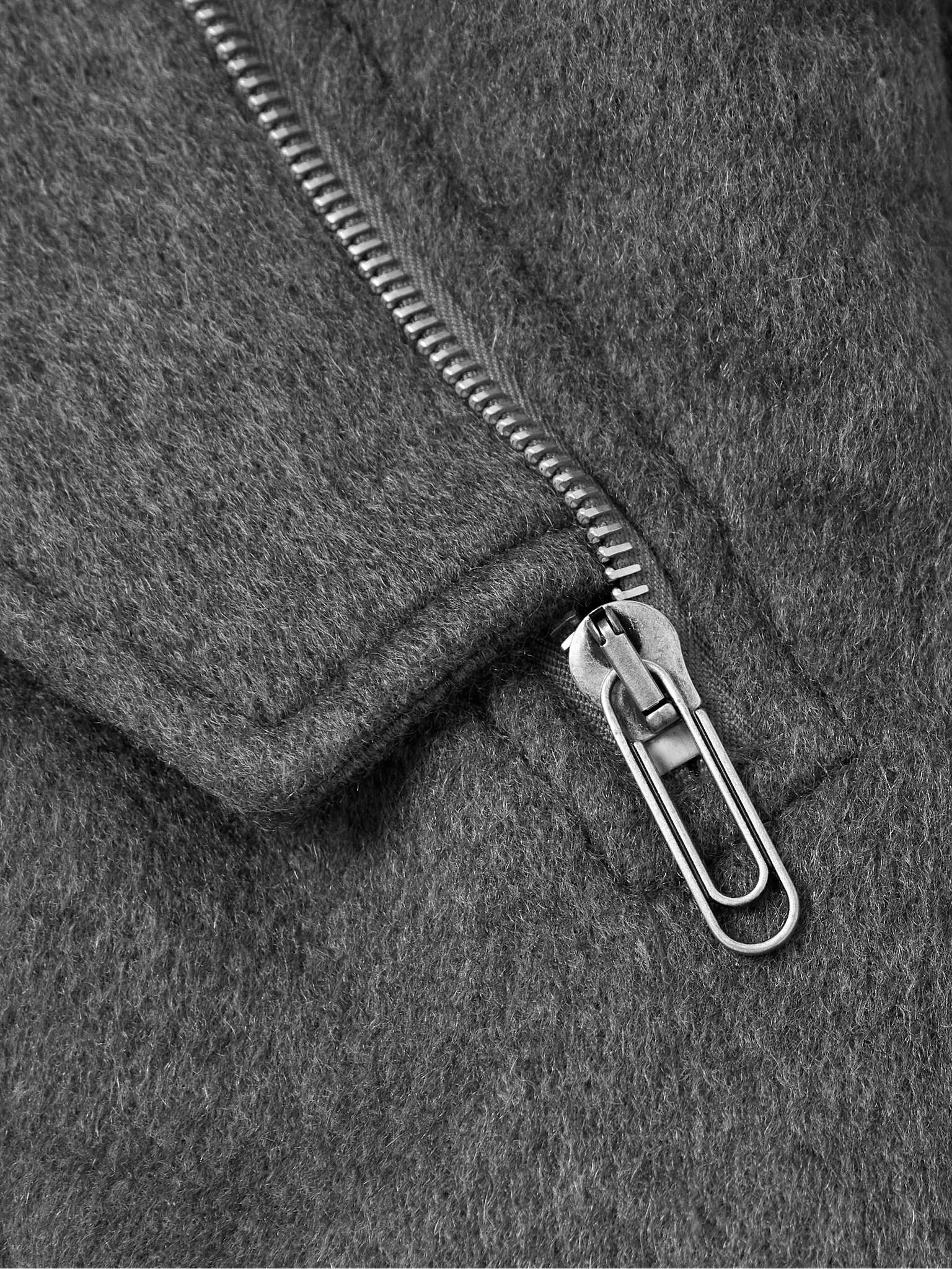 Off-White o1gr1nt0125 Quote Cashmere Bomber Jacket in Grey Size US S / EU 44-46 / 1 - 3 Thumbnail