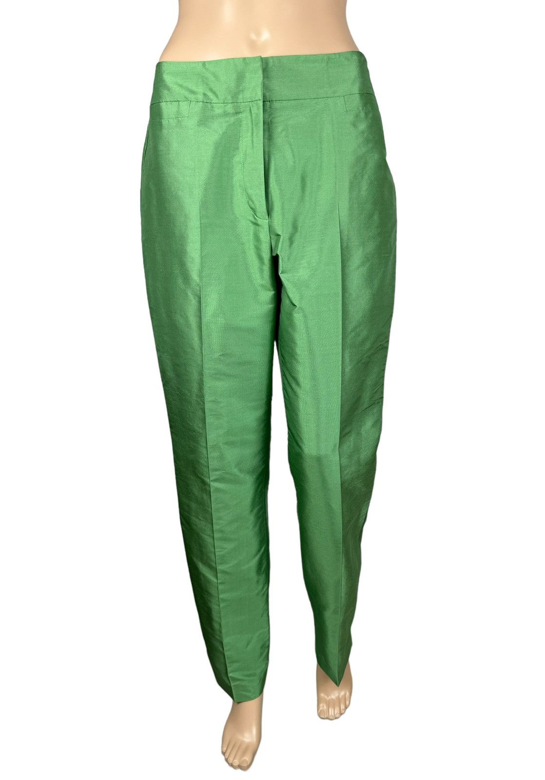 Gerry Weber Gerry Weber Silk Pants Womens Straight Shimmer size UK12 Size 30" / US 8 / IT 44 - 2 Thumbnail