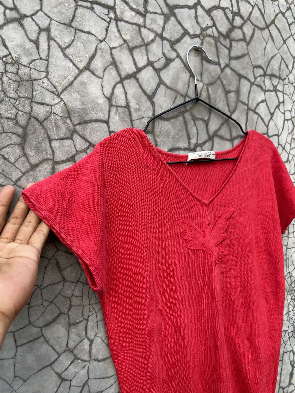 Dior True Vtg 80s Christian Dior Pret A Porter Embroidered Knit Size M / US 6-8 / IT 42-44 - 5 Thumbnail