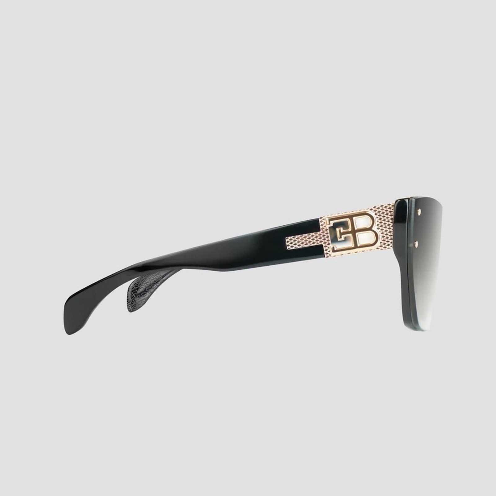 Bugatti New! BUGATTI 48L-BK Elegant Cat Eye Luxury Black Sunglasses Size ONE SIZE - 5 Thumbnail