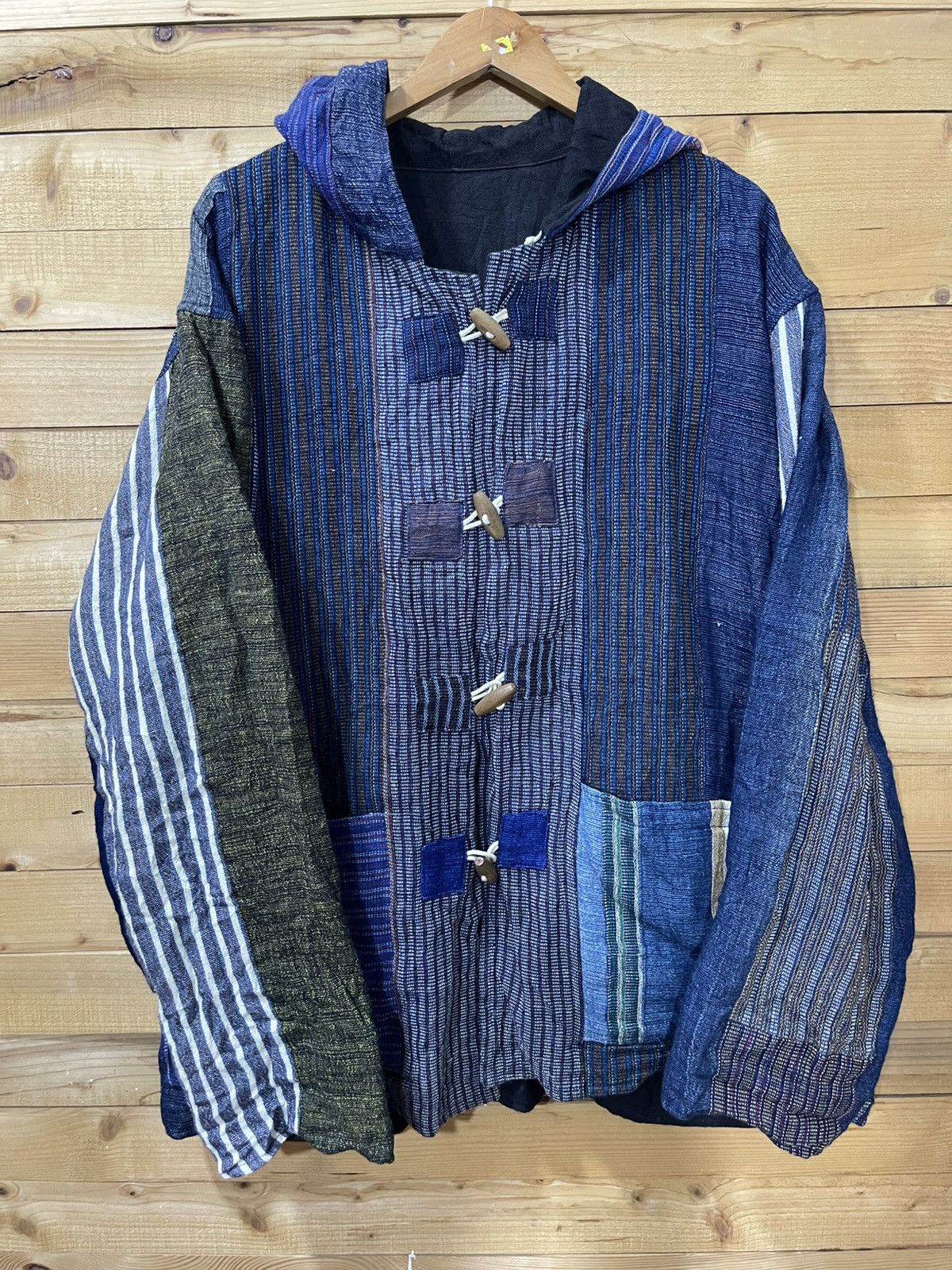 Folk Offernow🔥Vintage folk art patchwork reversible boro jacket Size US XXL / EU 58 / 5 - 1 Thumbnail