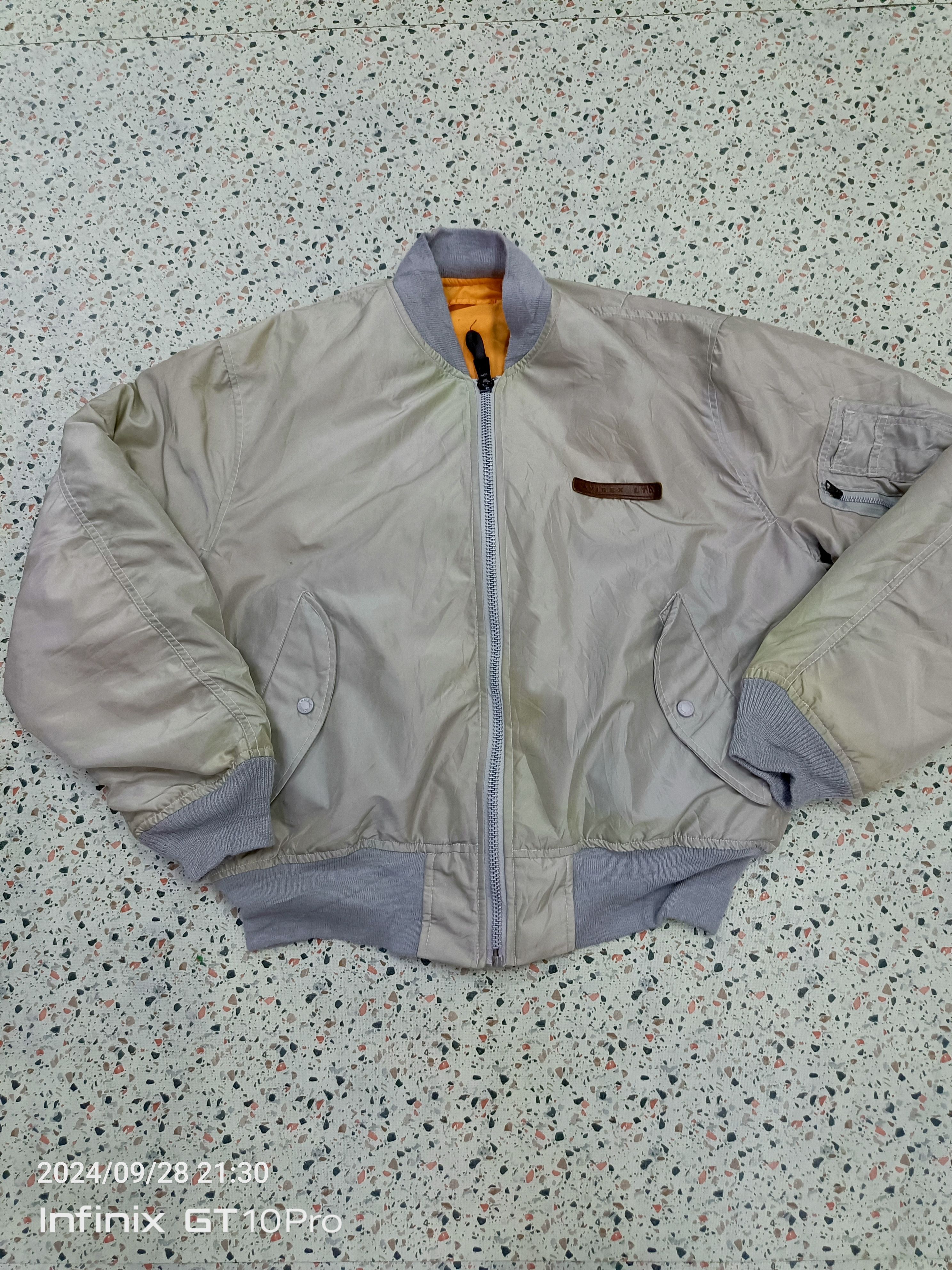 Avirex VINTAGE AVIREX 80's SILVER MILITARY BOMBER MA-1JACKET Size US L / EU 52-54 / 3 - 3 Thumbnail