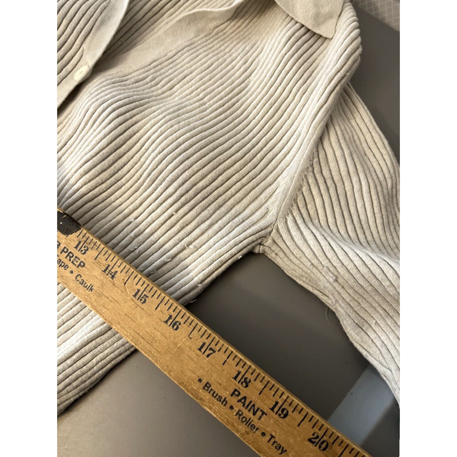 Vintage Aerie Cardigan Sweater Top Women Size XL Gray Ribbed Collared Button Down Women Size XL / US 12-14 / IT 48-50 - 5 Thumbnail
