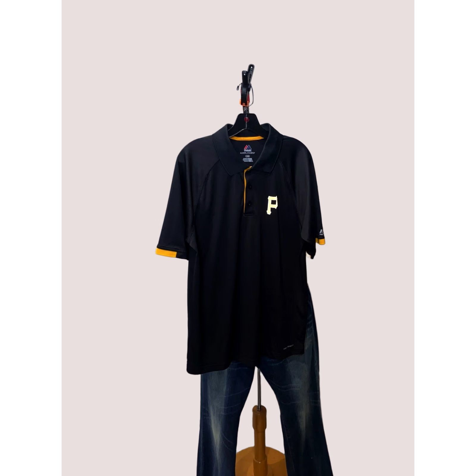 Vintage Majestic Pirates Baseball Polo Shirt L Mens Sharp Polo Shirt Large L Mens Baseball Majestic Pirates Polo Shirt L Sharp Shirt Size US L / EU 52-54 / 3 - 1 Thumbnail