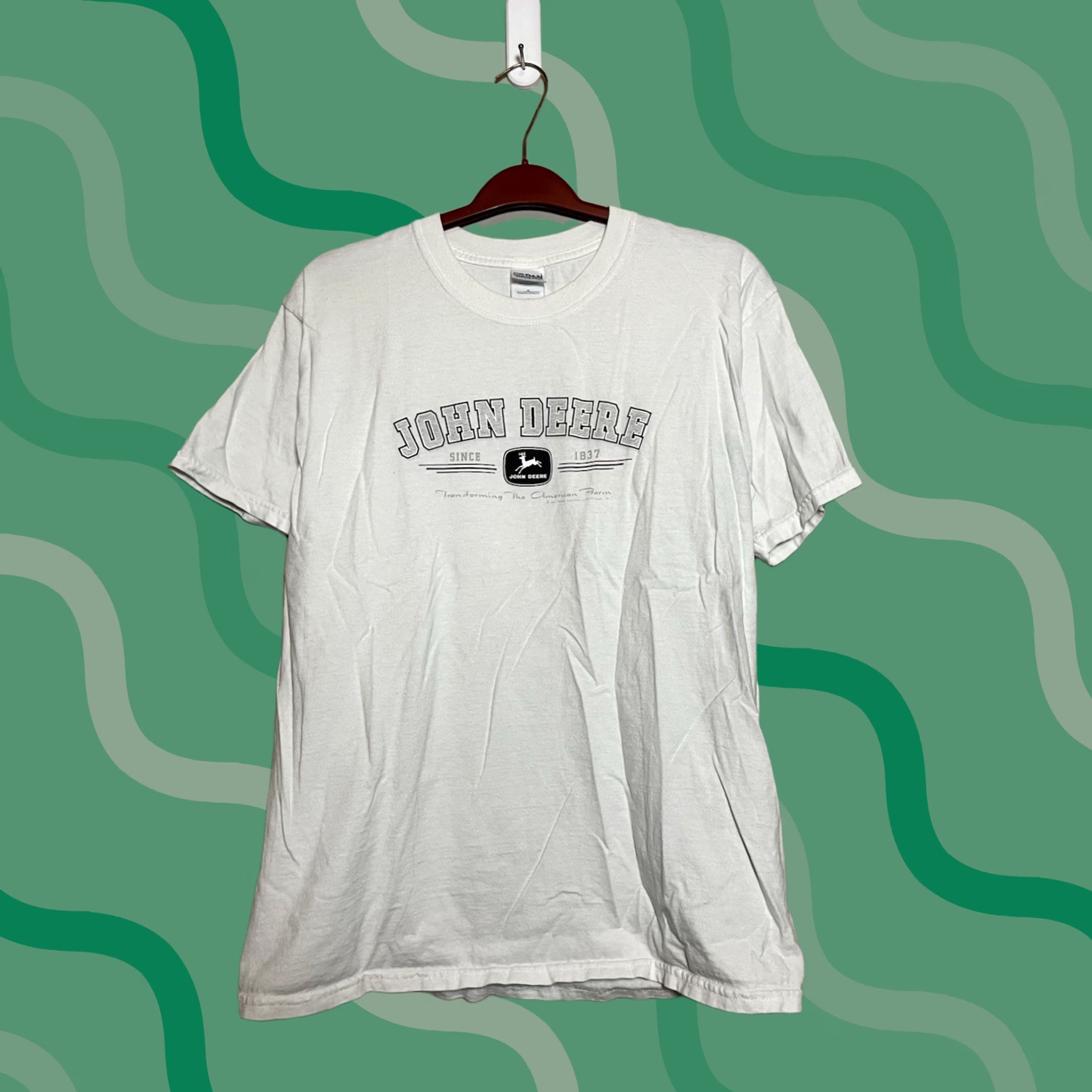 John Deere John Deere T-Shirt White Transforming The American Farm Size L (C413) Size US L / EU 52-54 / 3 - 1 Thumbnail