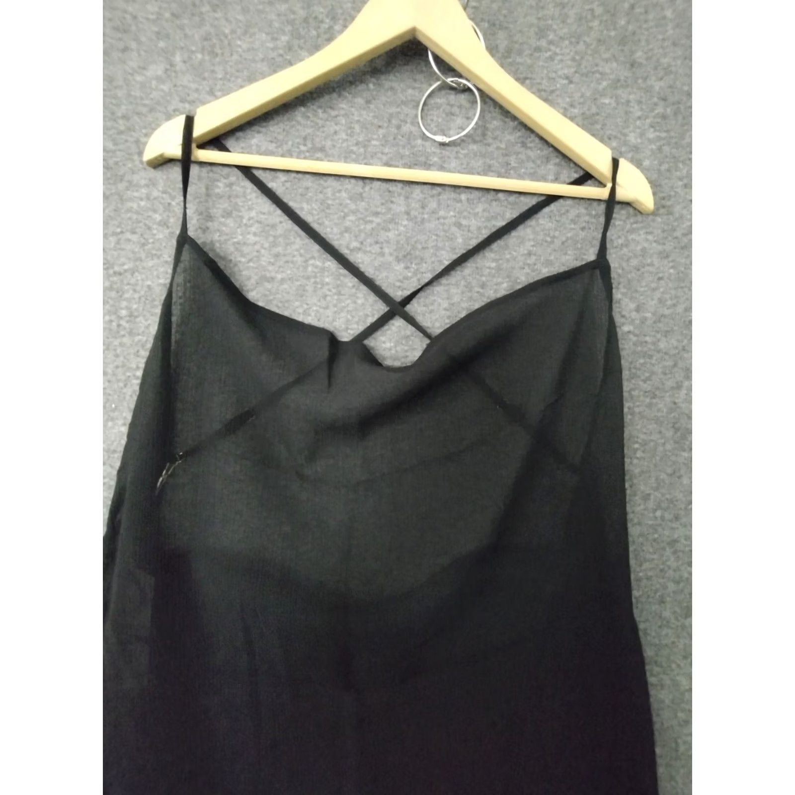 Swims Toluca Swim Women's Mini Cowl Neck Sheer Dress Onyx M Blue Sleeveless Knee Length Straps Casual Summer, Vintage: No Size M / US 6-8 / IT 42-44 - 3 Thumbnail