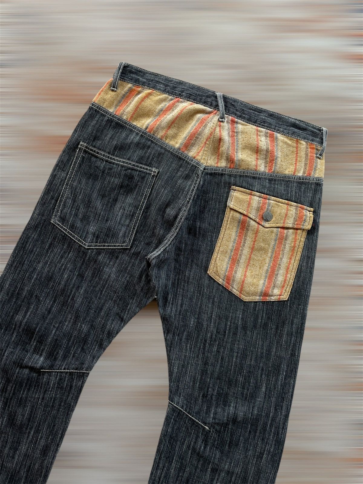 Fashion Victim × Vintage WILD KHAKIS PATCHWORK POCKET JEANS Size US 33 - 6 Thumbnail