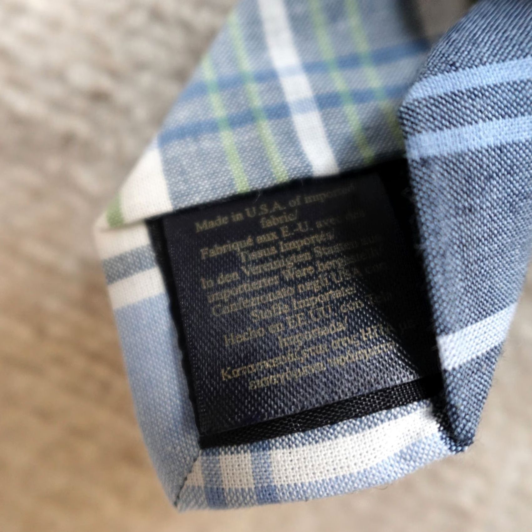 Brooks Brothers Brooks Brothers Tie Blue Plaid Cotton 100% Made in USA Tie Mens Size ONE SIZE - 4 Thumbnail