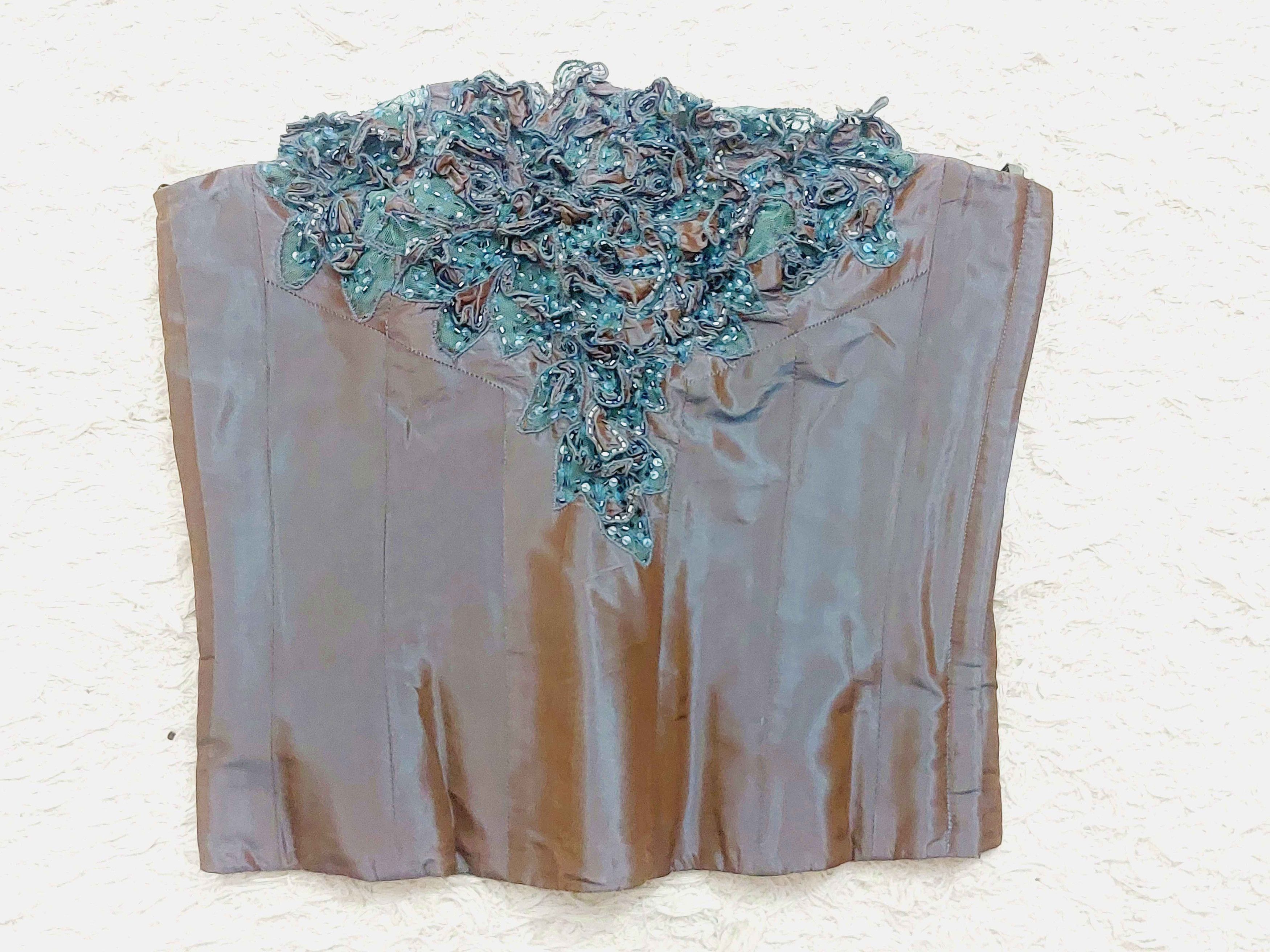 Other Lolita Lempicka Embroidered Sequin Corset Bustier Size L / US 10 / IT 46 - 11 Thumbnail
