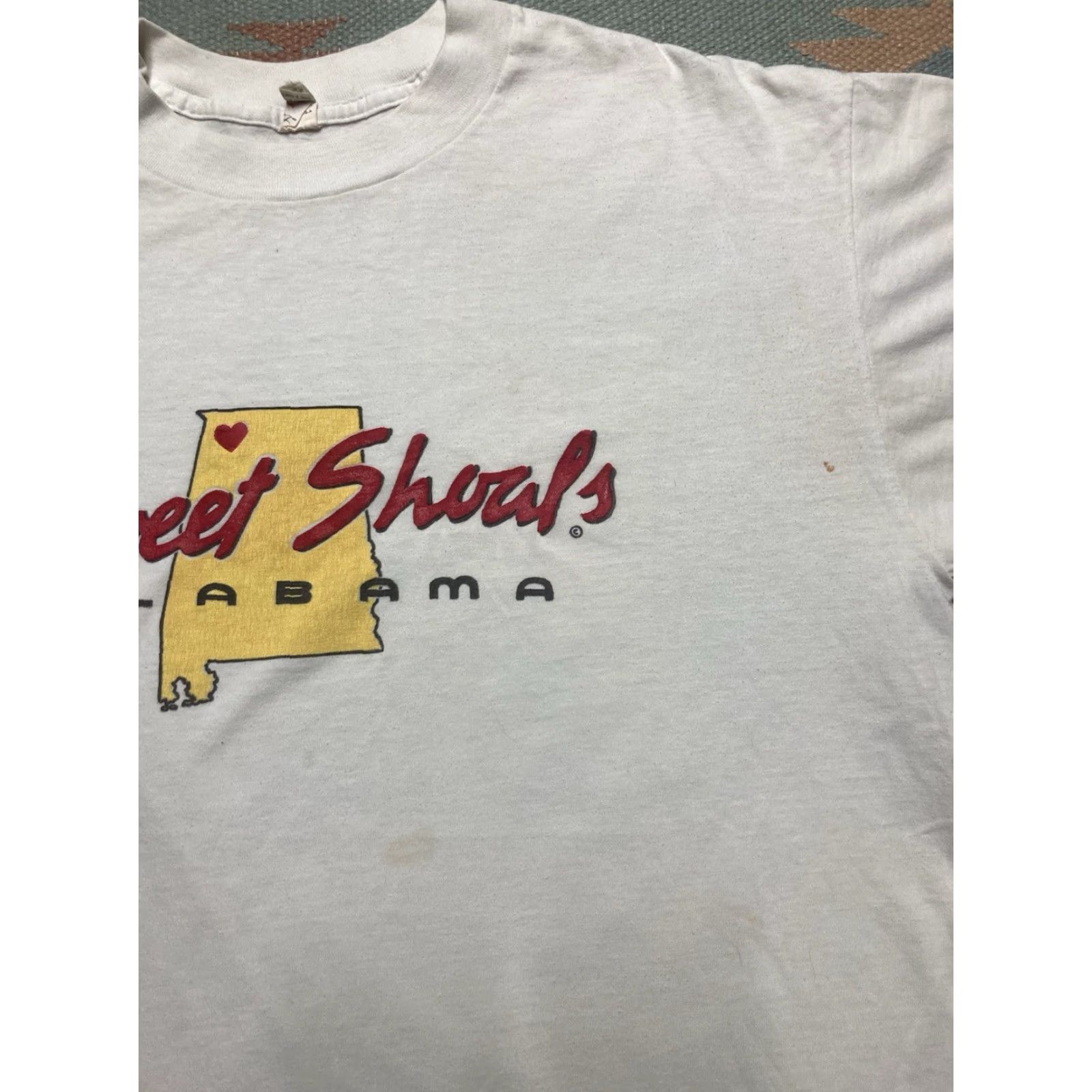 Vintage VINTAGE 80s T Shirt Sweet Shoals Alabama Soft Comfy Single Stitch Boxy XL Men's White Size US XL / EU 56 / 4 - 3 Thumbnail