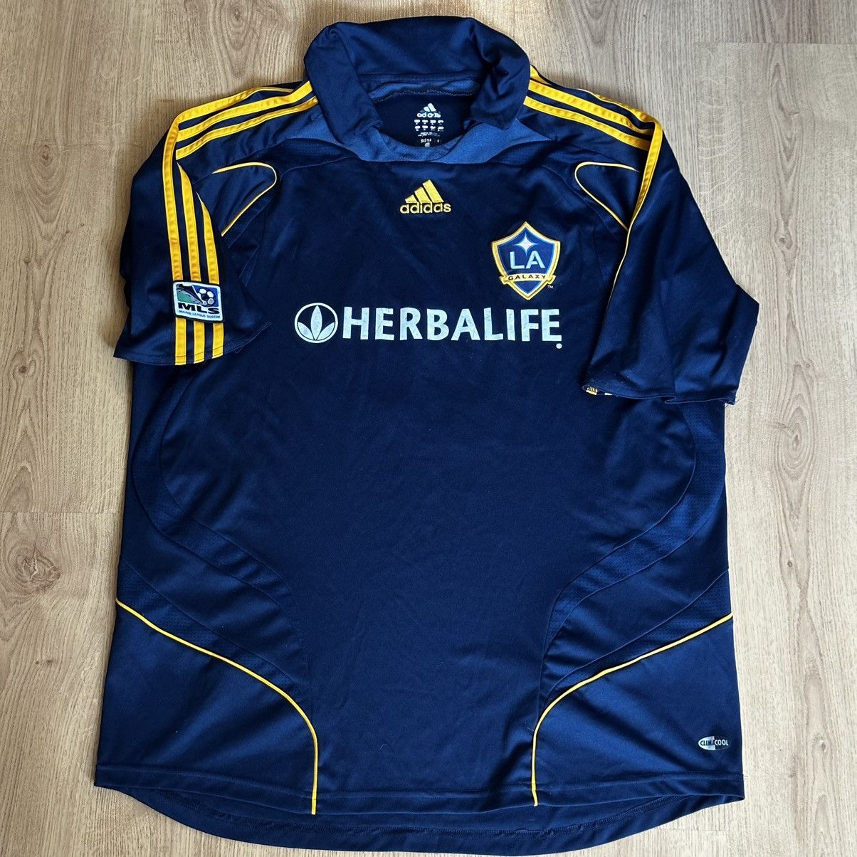 Adidas LA Galaxy David Beckham 2007-2008 Away Jersey Size US XL / EU 56 / 4 - 1 Thumbnail