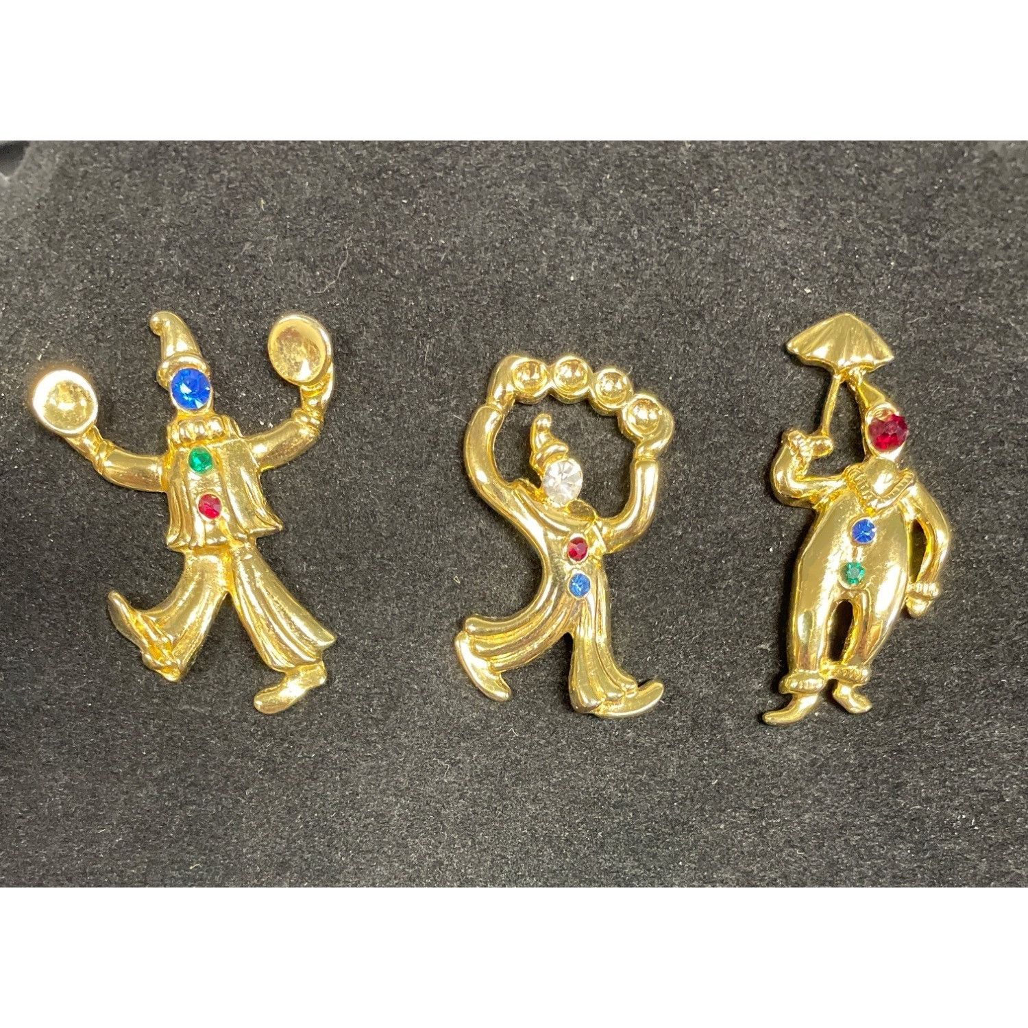 Other Vintage 1980's Women's Gold Clown Pins / Brooch Rhinestones Size ONE SIZE - 1 Thumbnail
