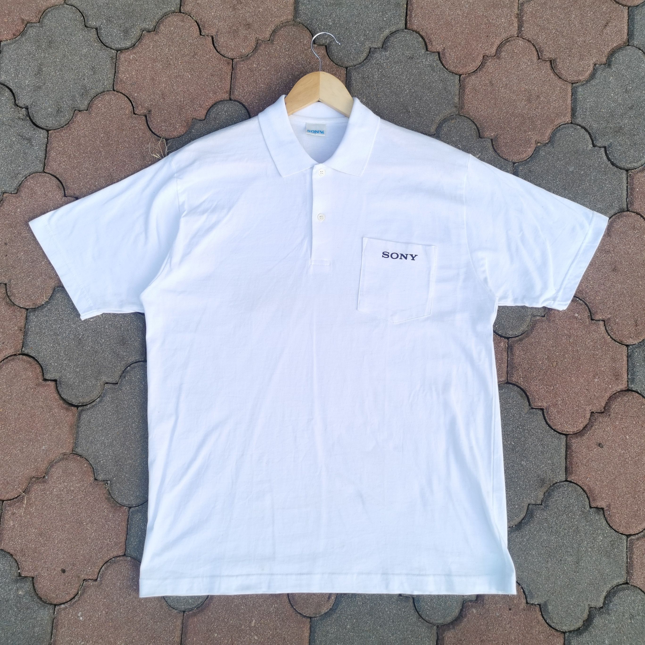 Sony × Vintage Vintage Sony Japanese Brand Polo Shirt Size US L / EU 52-54 / 3 - 3 Thumbnail