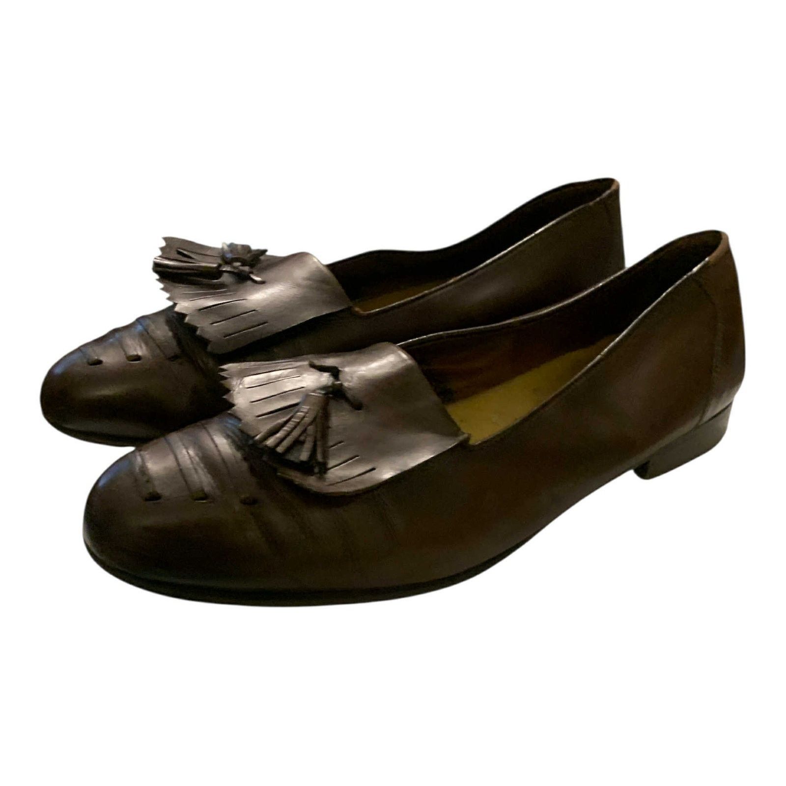 Other San Remo Leather Loafers Made in Italy Tassel Brown Shoe 9.5 Size US 9.5 / EU 42-43 - 7 Thumbnail
