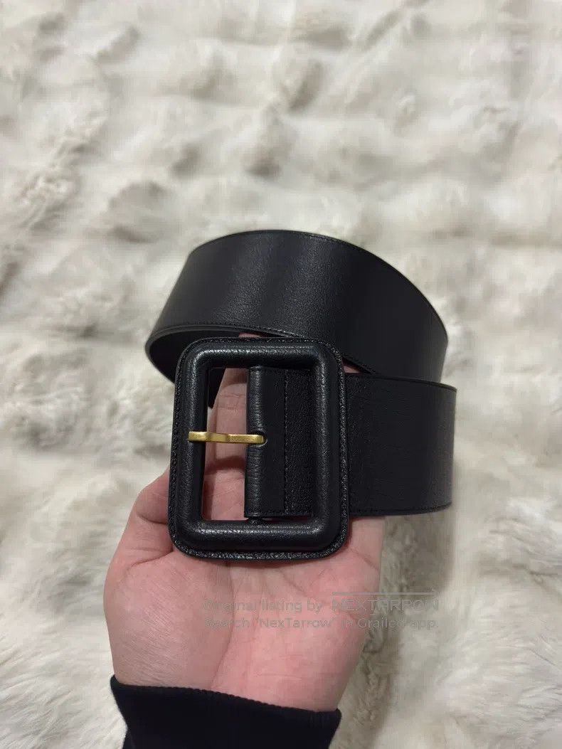 Saint Laurent Paris Saint Laurent Paris size 70 Black Gold Women's Leather Bel Size ONE SIZE - 1 Thumbnail