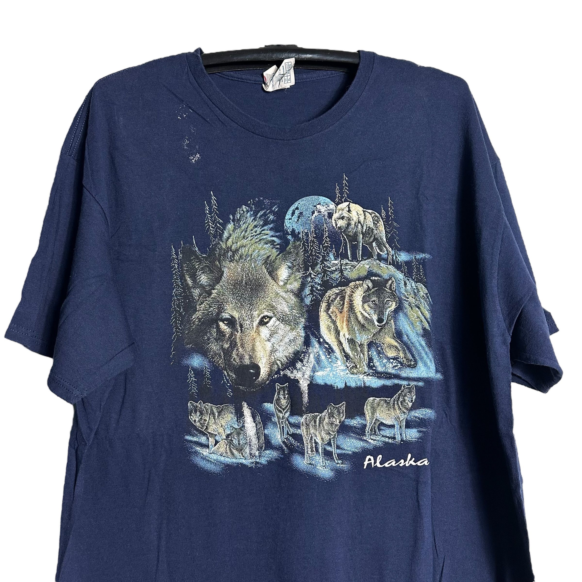 Habitat 🔥RARE🔥Vintage Habitat Wolf Alaska OVP T-shirt Size US XL / EU 56 / 4 - 2 Thumbnail