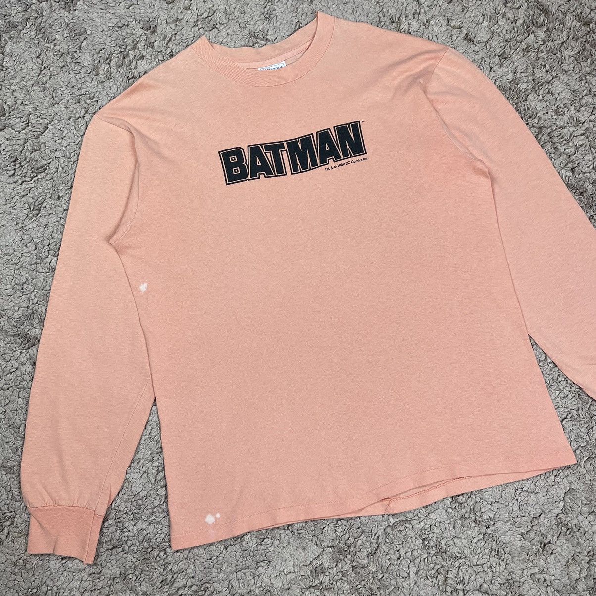 DC Comics Vintage 80’s Hanes Batman Spellout Longsleeve T-shirt Size US L / EU 52-54 / 3 - 3 Thumbnail