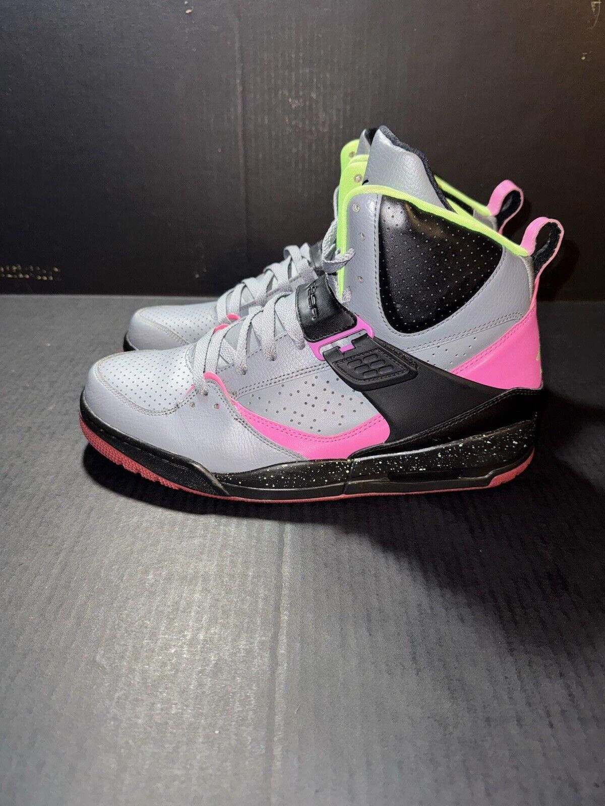 Jordan Brand Nike Air Jordan Flight 45 High Grey Lime 616816-037 Sz 10 Size US 10 / EU 43 - 5 Thumbnail