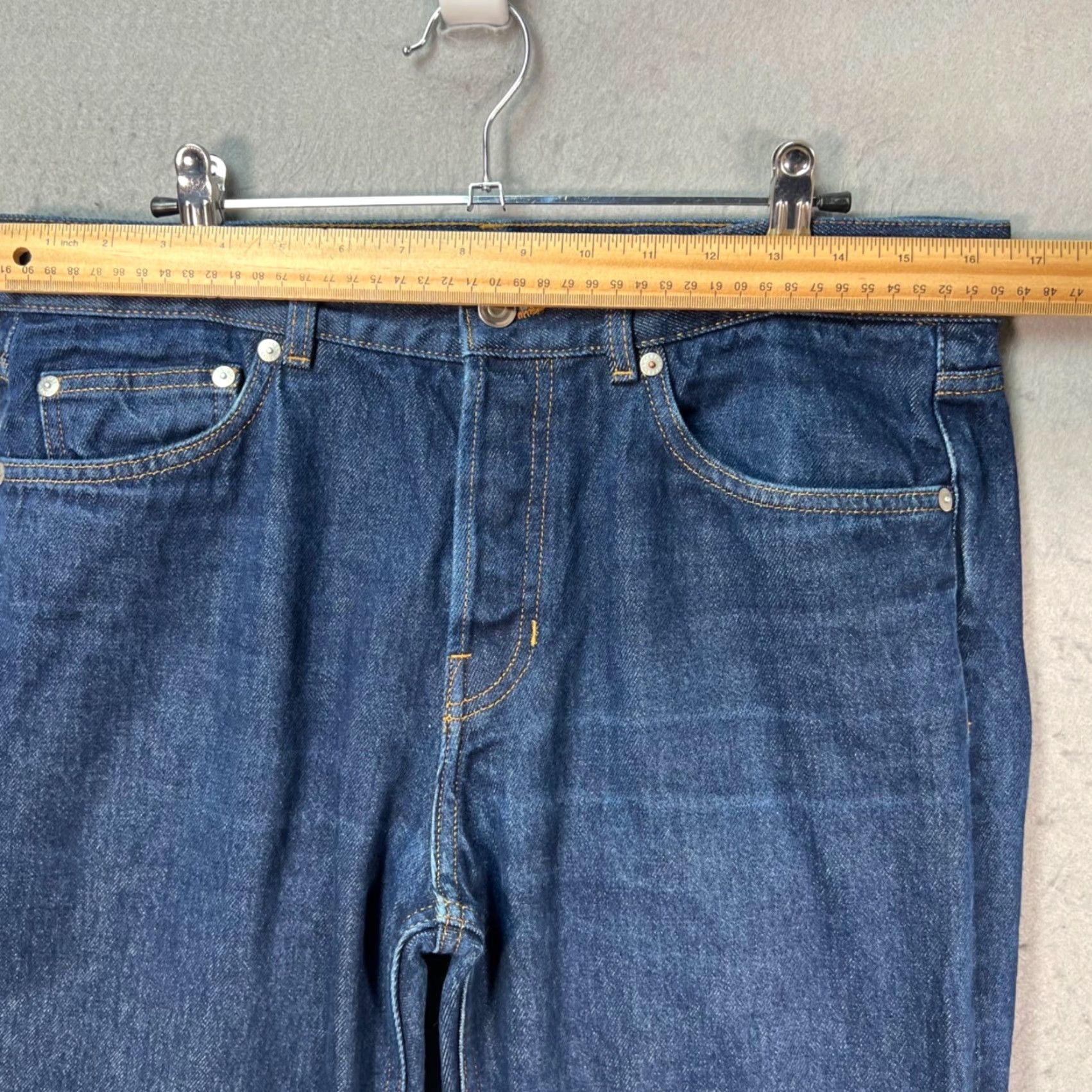 Arket VINTAGE Arket Jeans Mens Denim Blue Straight Leg 33Size Cotton 32Inseam Pockets Size US 33 - 6 Thumbnail