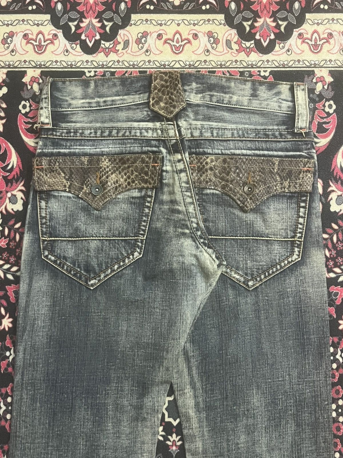 semanticdesign Semantic Design Phyton Detailed Mud Washed Spiral Flare Jean Size US 30 / EU 46 - 7 Thumbnail