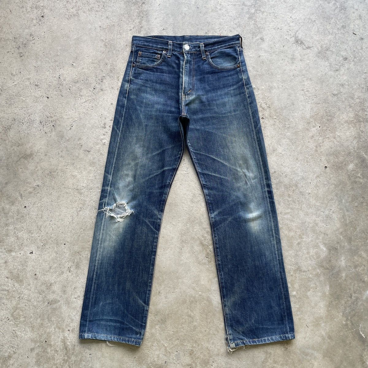 Jean × Levi's × Vintage Vintage Levi’s 502 Big E Selvedge Denim Faded Jeans Pants Size US 30 / EU 46 - 1 Thumbnail