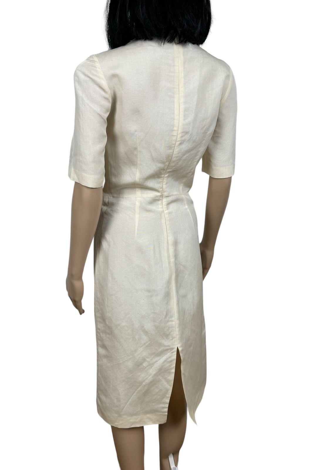 Prada Prada 100% Silk Shift Dress Ivory Knee-Length size 40 Size S / US 4 / IT 40 - 8 Thumbnail