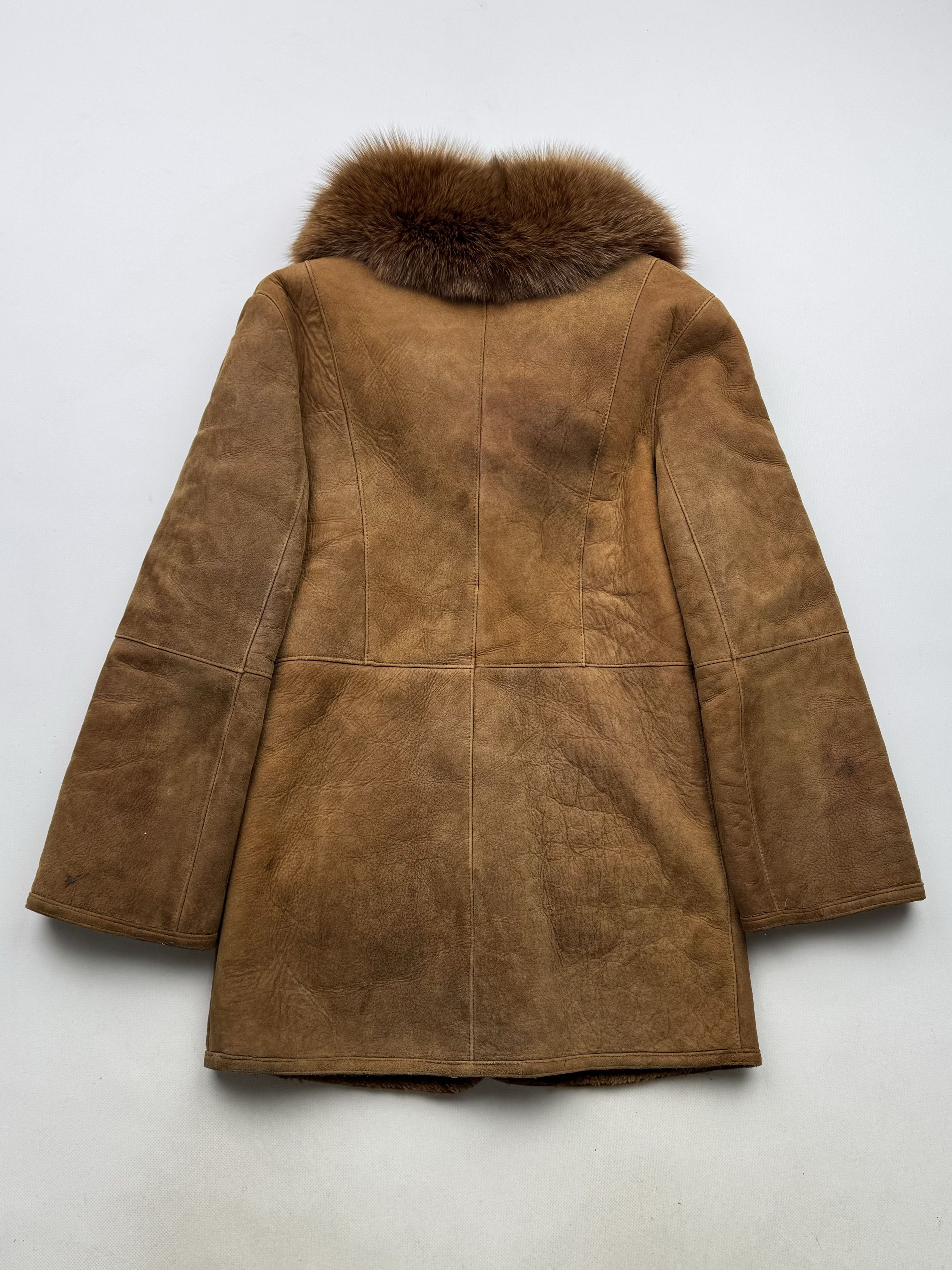 Japanese Brand 90's Real Sheepskin Coat With Real Fur Neck B99(V252)E2 Size M / US 6-8 / IT 42-44 - 9 Thumbnail