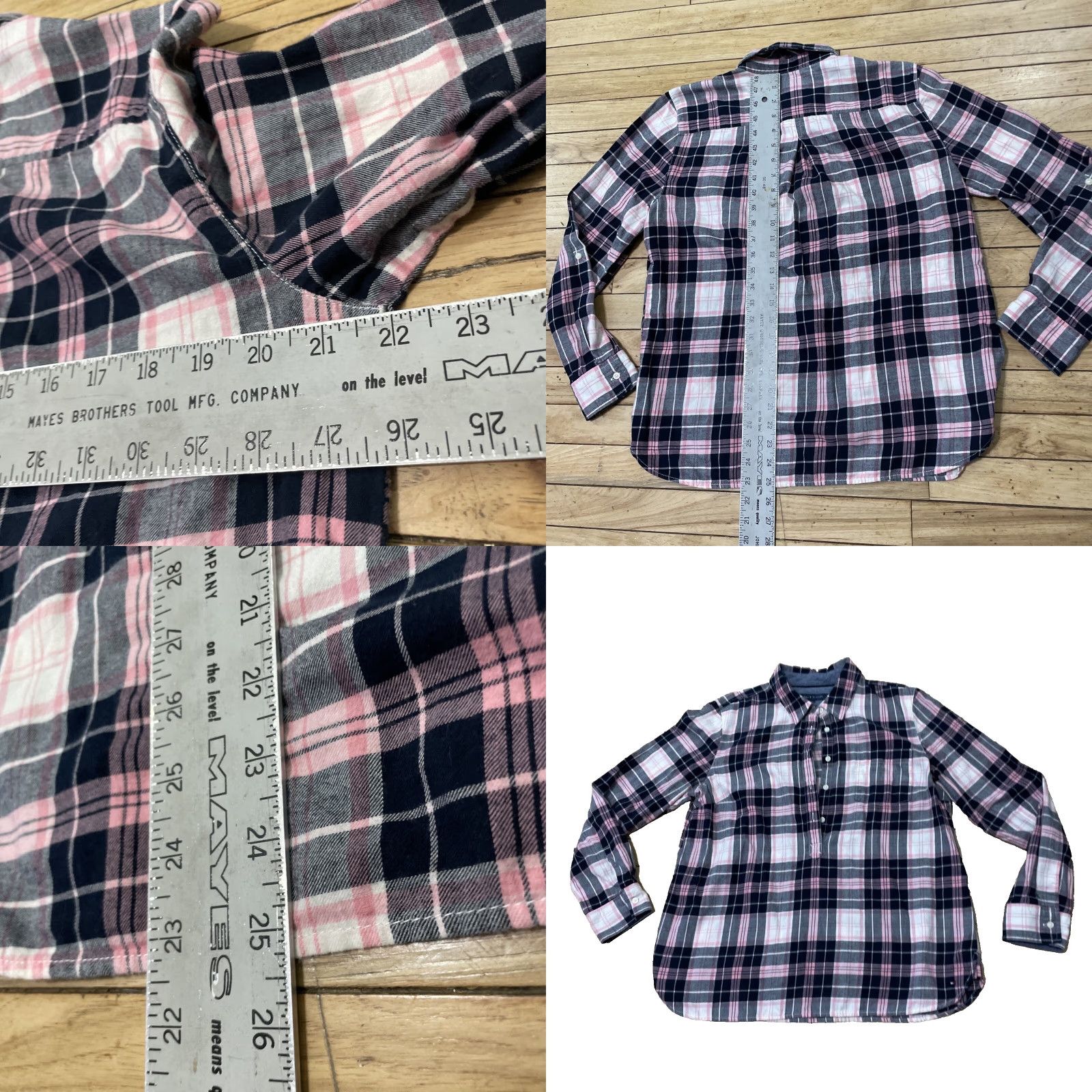 Tommy Hilfiger TOMMY HILFIGER Henley Shirt Women L Pink Plaid Western Surf Girl Y2K Sporty All Seasons Breathable Button-Up Casual Shirt Size L / US 10 / IT 46 - 8 Thumbnail