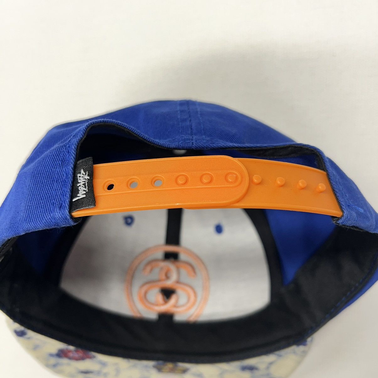 Stussy × Vintage VTG Stussy Hat Blue SnapBack Capz Logo Flower Bill Skate Y2K Size ONE SIZE - 14 Thumbnail