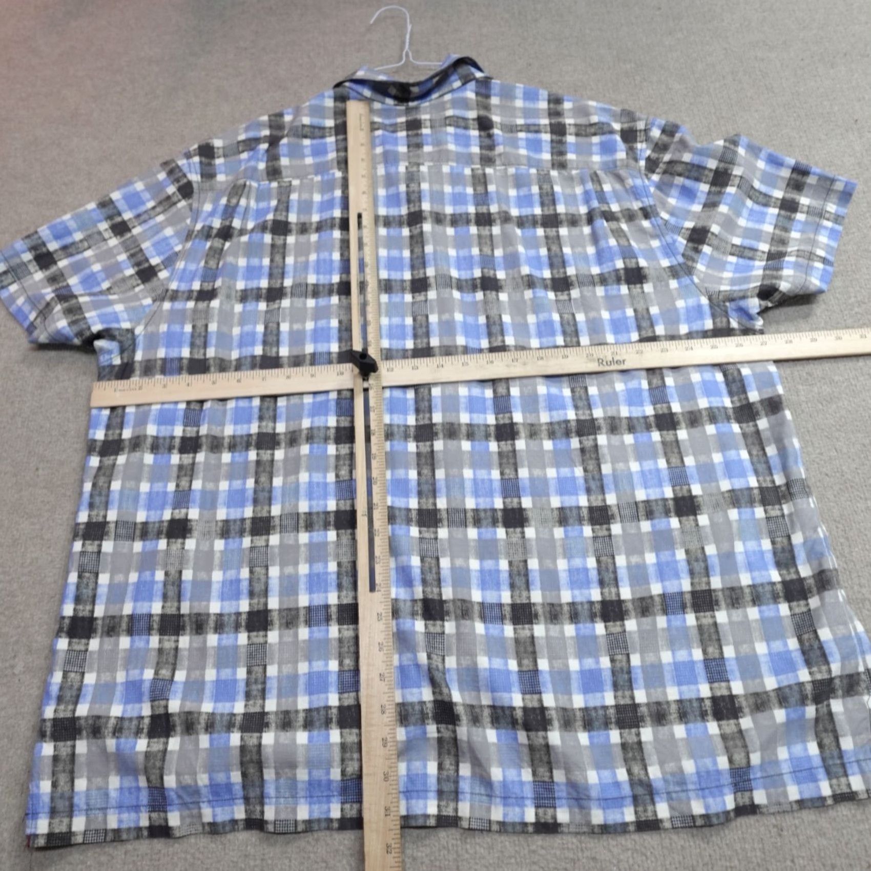 Tommy Bahama VINTAGE Tommy Bahama Shirt 2XL Blue Plaid Camp Loop Collar Silk Blend Island Modern Fit Size US XXL / EU 58 / 5 - 4 Thumbnail