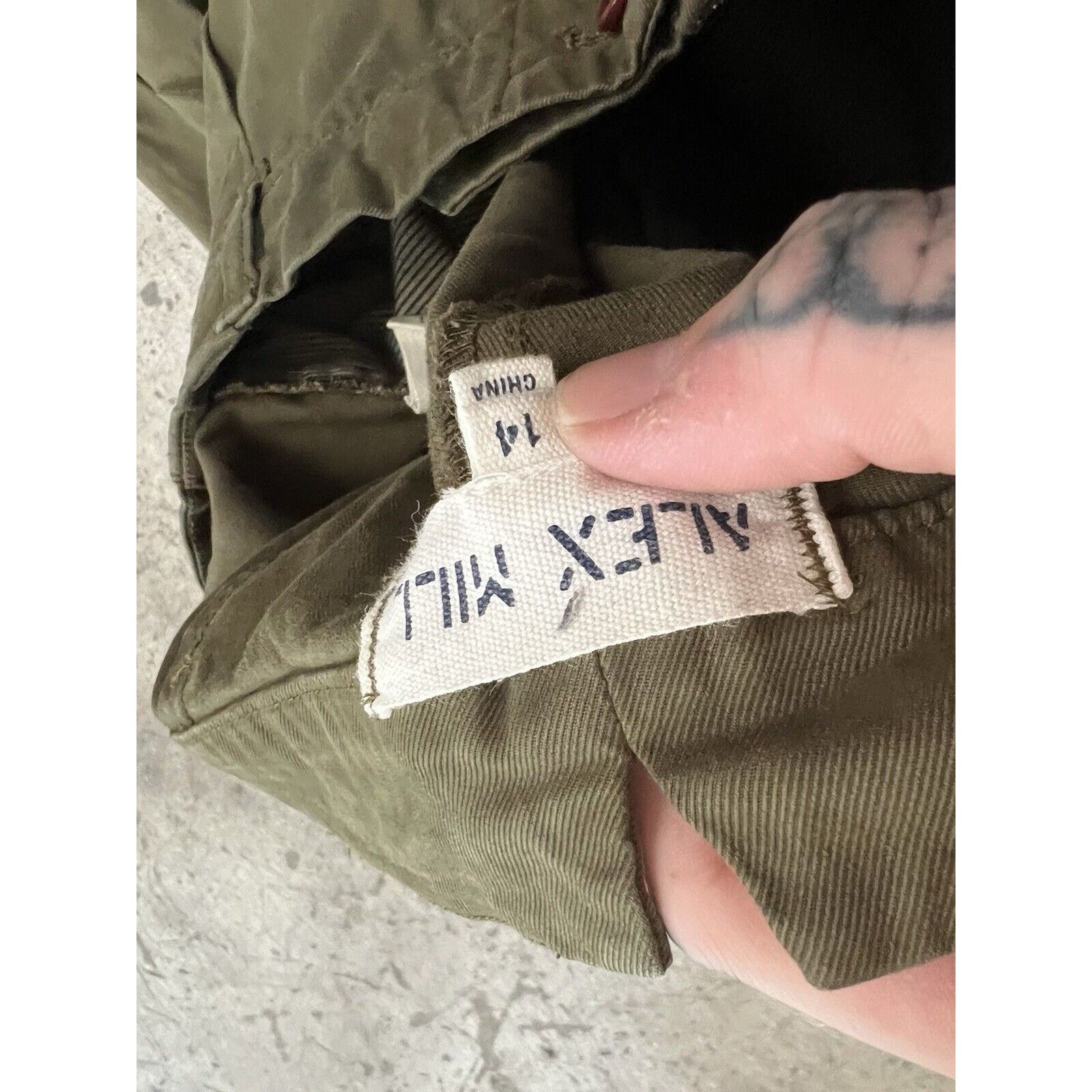 Alex Mill Alex Mill Pants Womens 14 Olive Green Chino Pleated Size 36" / US 14 / IT 50 - 7 Thumbnail