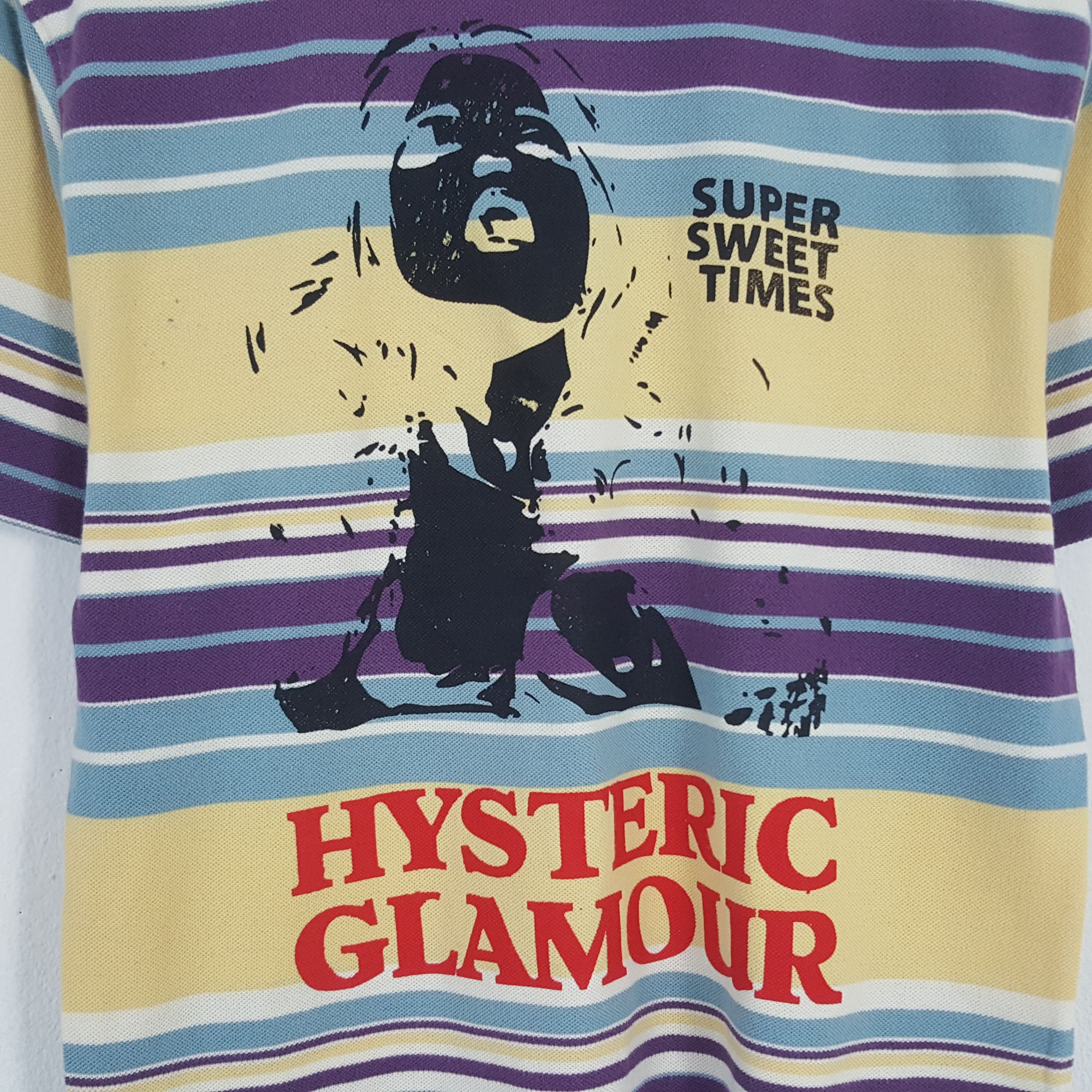 Hysteric Glamour × Vintage Vintage Hysteric Glamour Striped Custom Art Polos Shirt Size US S / EU 44-46 / 1 - 2 Thumbnail