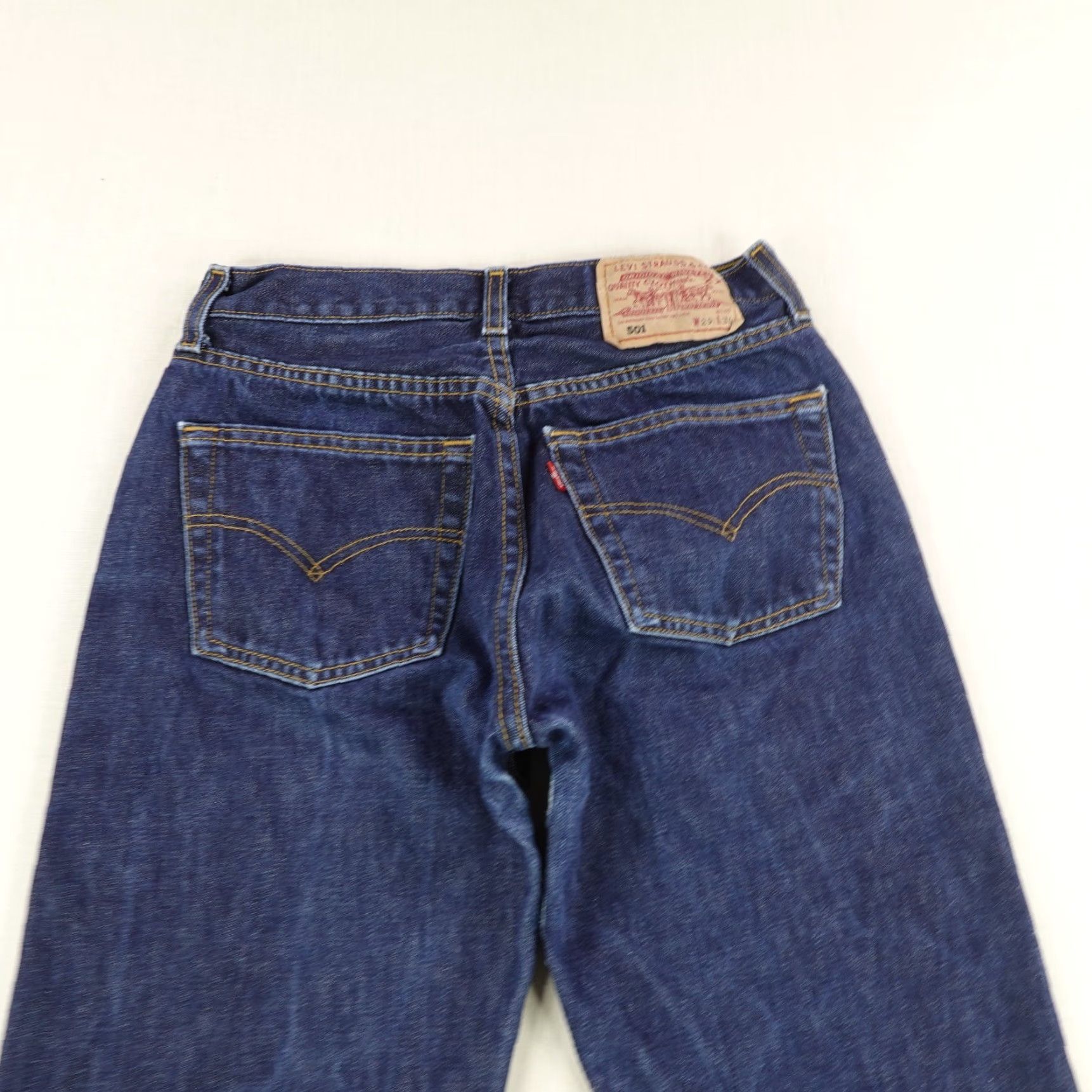 Levi's VINTAGE Levi's 501 Jeans Men 29x34 Blue Dark Wash Button Fly Denim Straight 1980s Mens Jeans Size US 28 / EU 44 - 7 Thumbnail