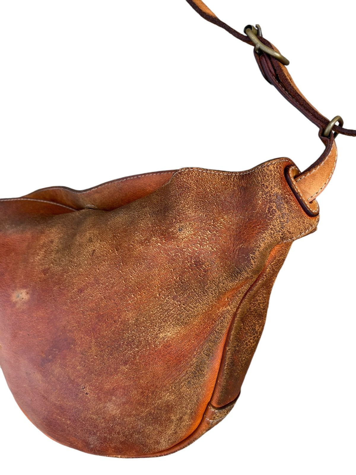 Leather Trashed Style Craft Japan Distress Muddy Patina Leather Bag Size ONE SIZE - 9 Thumbnail