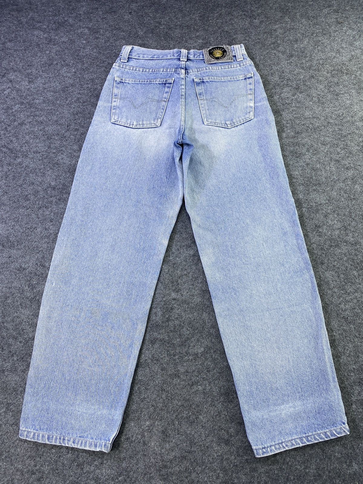Jean × Versace Versace Distressed Blue Wash Jeans - J957 Size US 27 - 4 Thumbnail