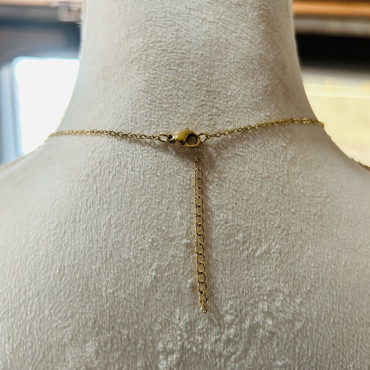Handmade Handcrafted vintage brass leaf pendant on chain necklace Size ONE SIZE - 4 Thumbnail