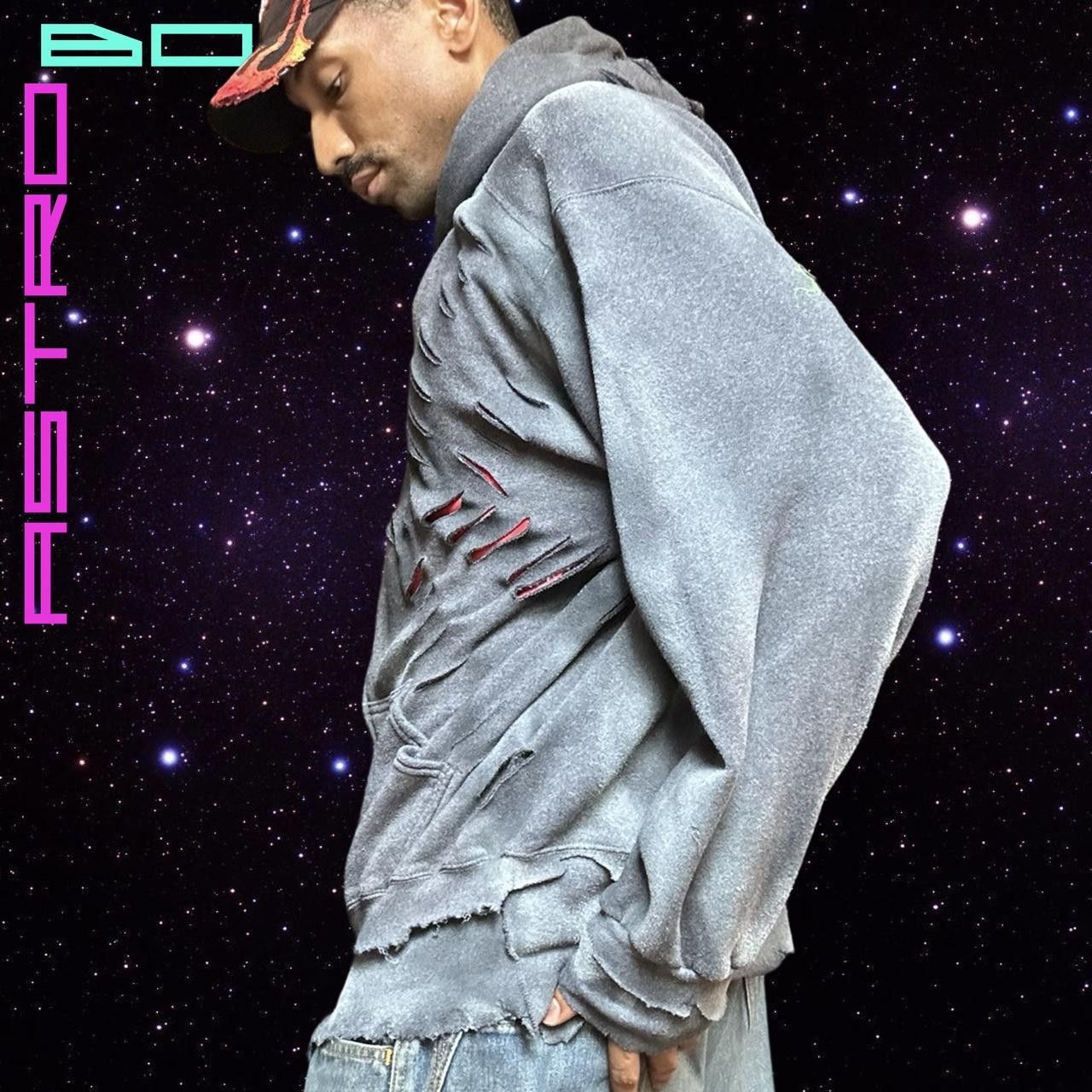 Other ASTROBOI* Gray Ripped Deconstructed Zip Up Sweatshirt - XXL Size US XXL / EU 58 / 5 - 4 Thumbnail