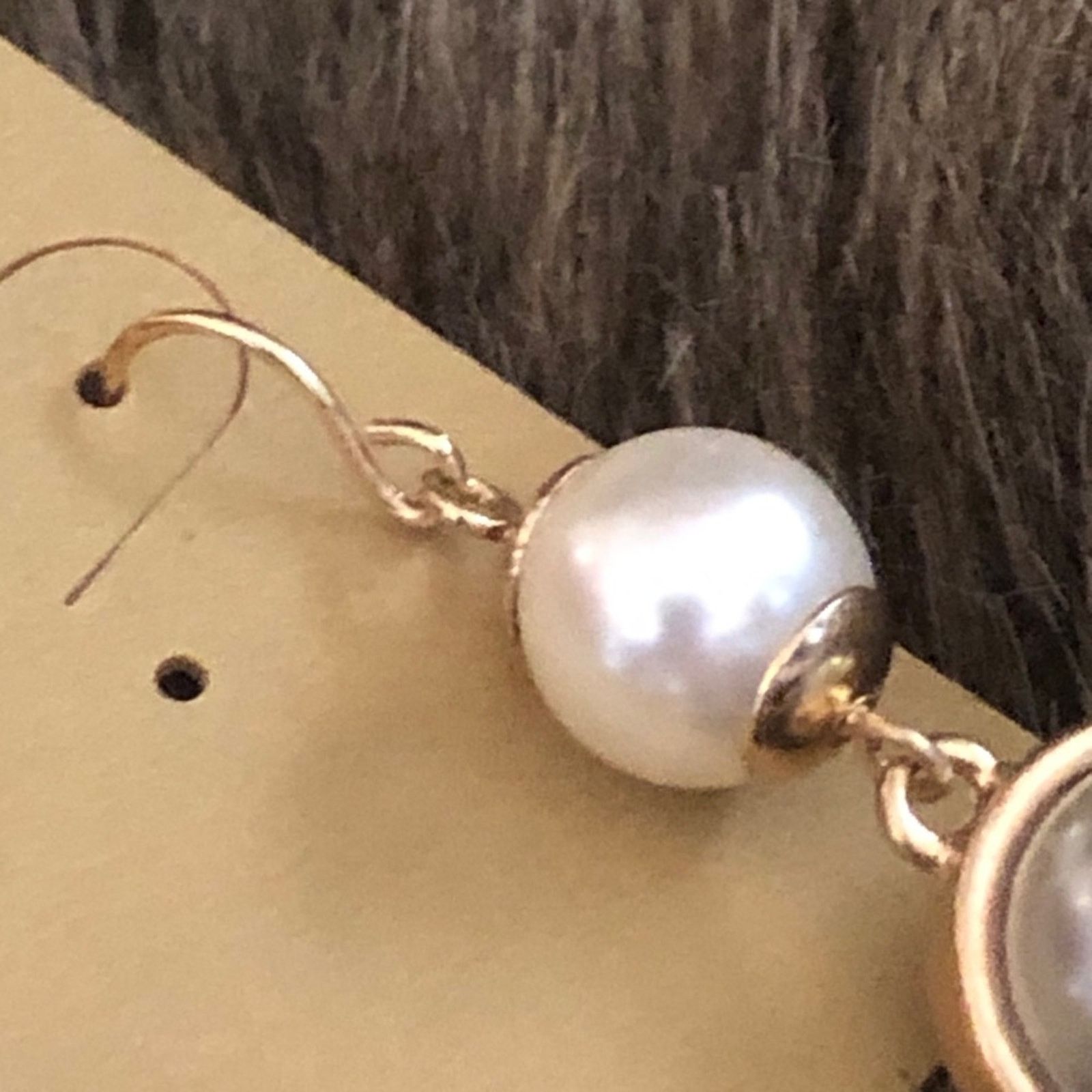 Jewelry Faux Pearl dangle drop fish hook earrings Size ONE SIZE - 3 Thumbnail