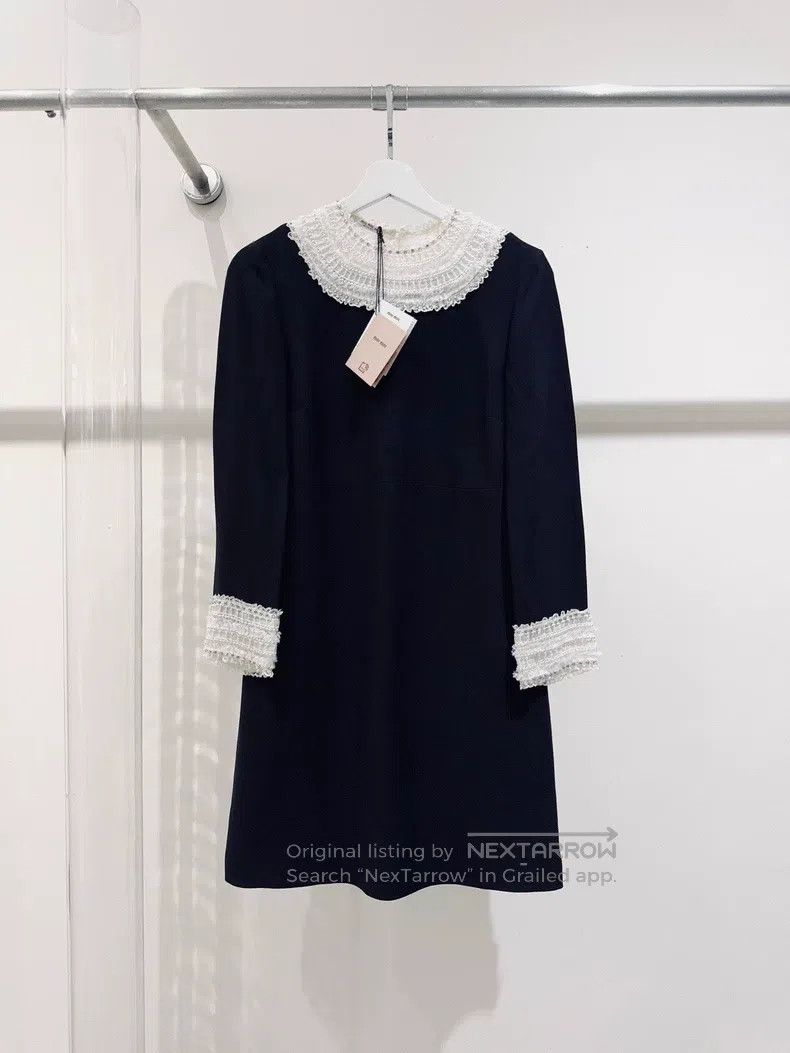 Miu Miu Miu Miu 38 Pearl diamond collar dress Size M / US 6-8 / IT 42-44 - 1 Thumbnail