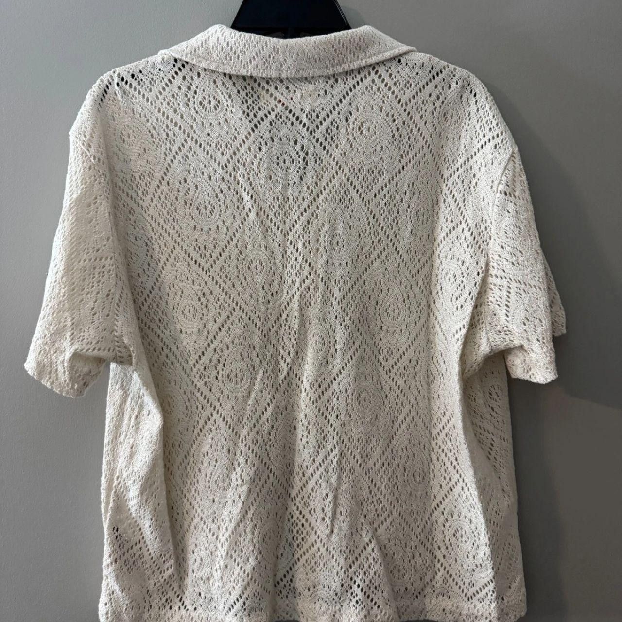 Cherry LA CHERRY LOS ANGELES Crochet Lace Shirt Button Down Medium Size US M / EU 48-50 / 2 - 2 Thumbnail
