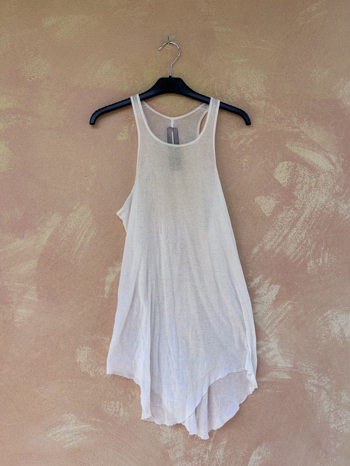 Beige white vintage tank top margiela t-shirt RUNWAY SS2010