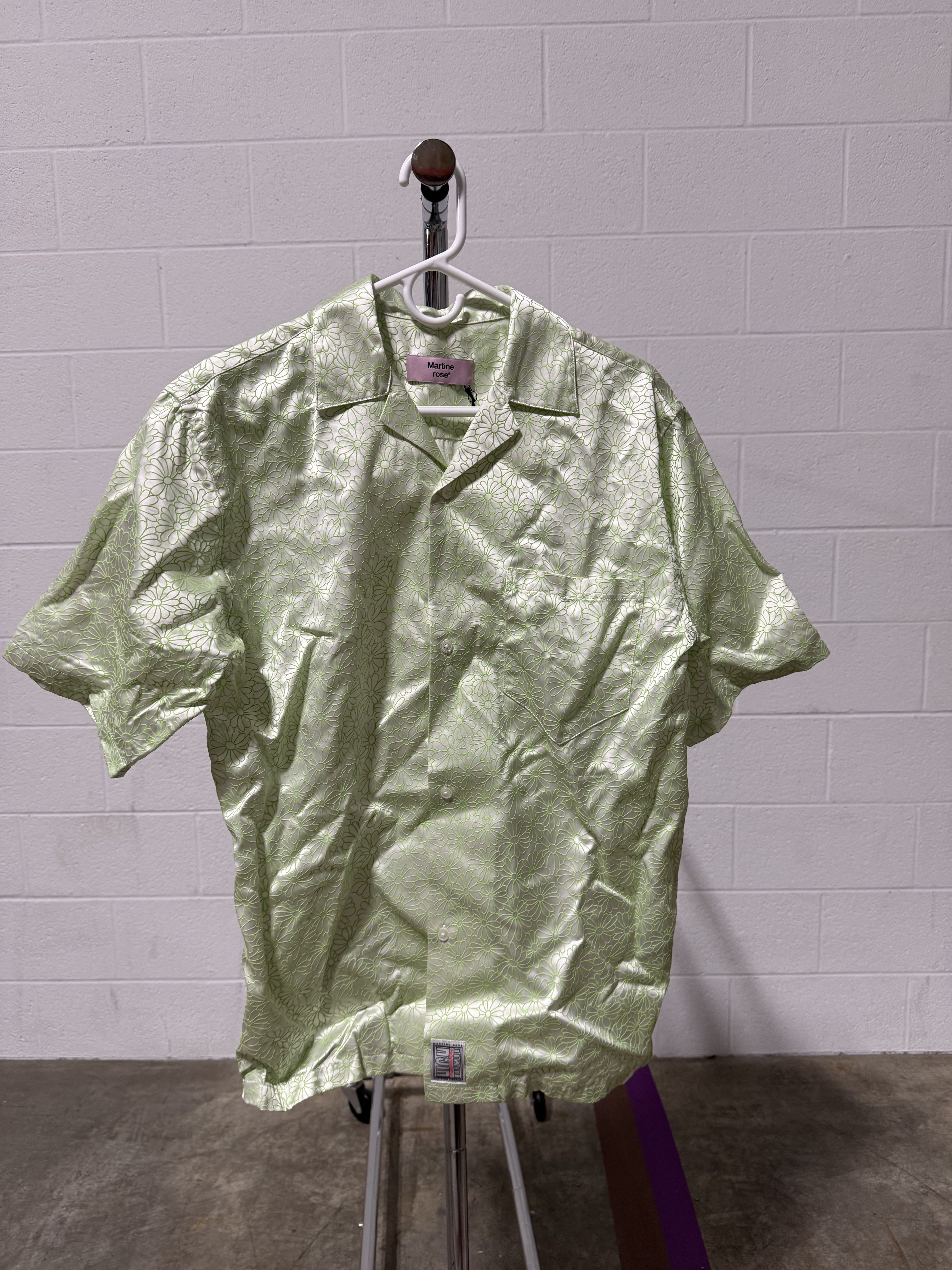 Martine Rose Martine Rose Hawaiian Shirt 'Green Floral' Size US S / EU 44-46 / 1 - 1 Thumbnail