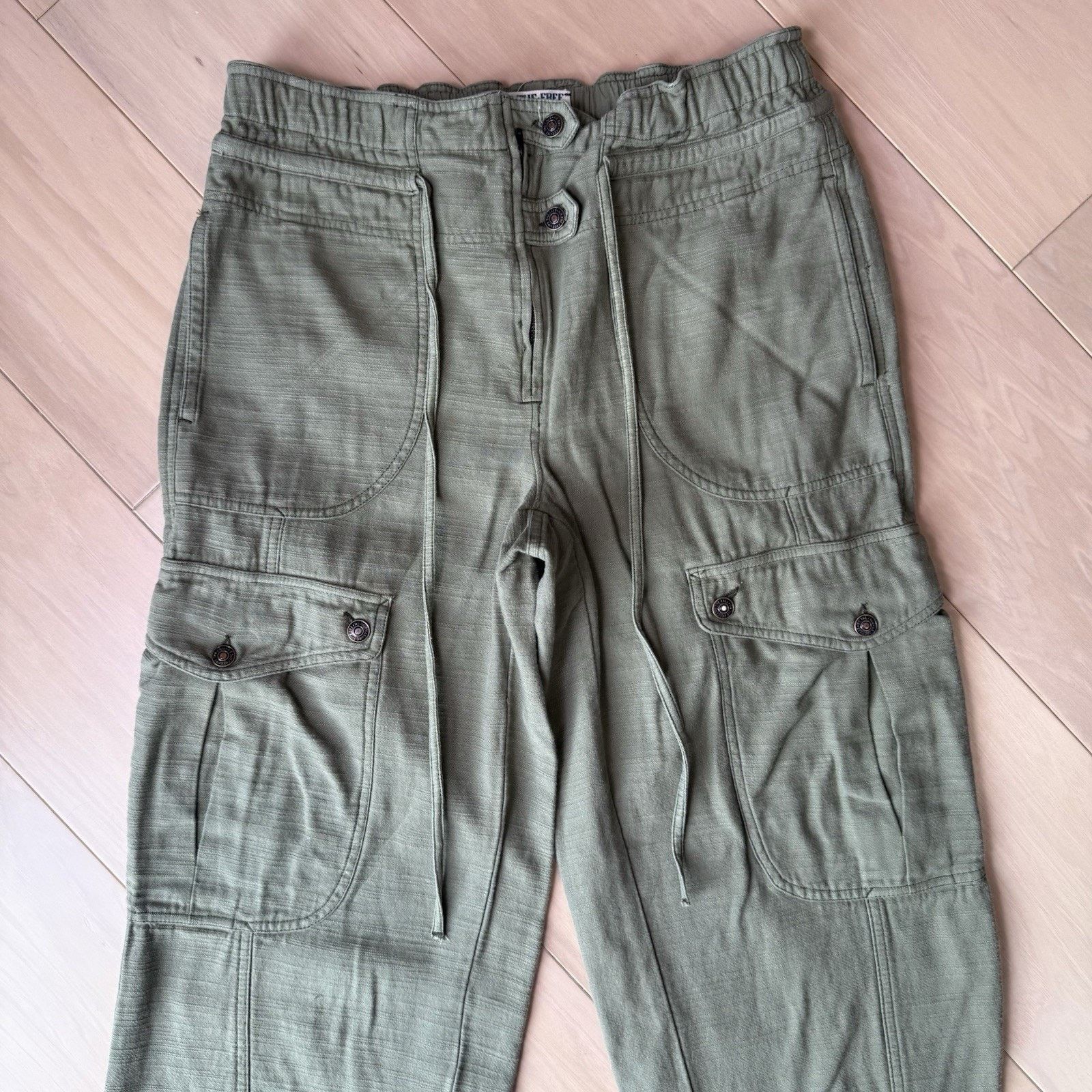 Free People Free People Tahiti Pull On Cargo Pants Medium Green Baggy Size 30" / US 8 / IT 44 - 3 Thumbnail
