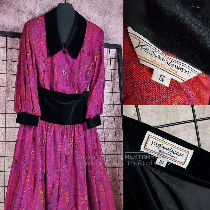 Yves Saint Laurent YSL Women's Short Sleeve Cardigan in Pink . Size S / US 4 / IT 40 - 1 Thumbnail