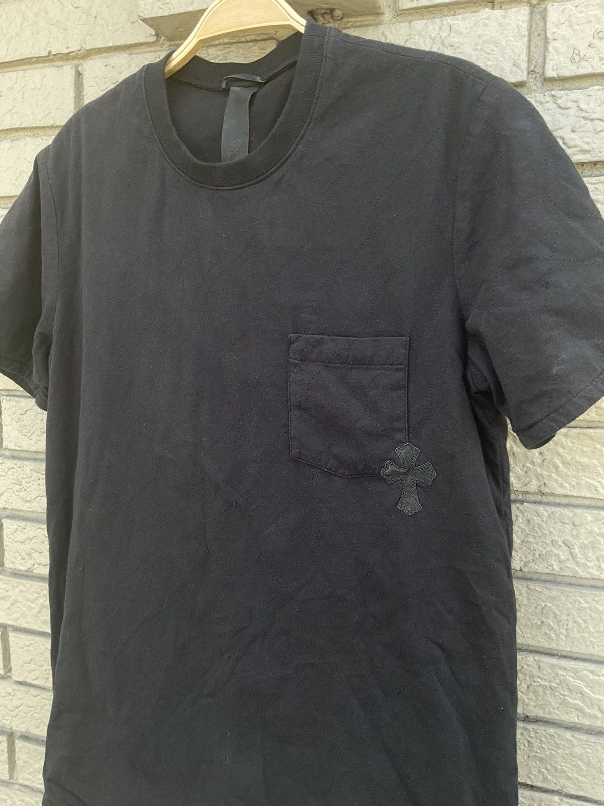 Chrome Hearts Chrome Hearts Premium Quilted Leather Cross Patch Tee sz M Size US M / EU 48-50 / 2 - 3 Thumbnail