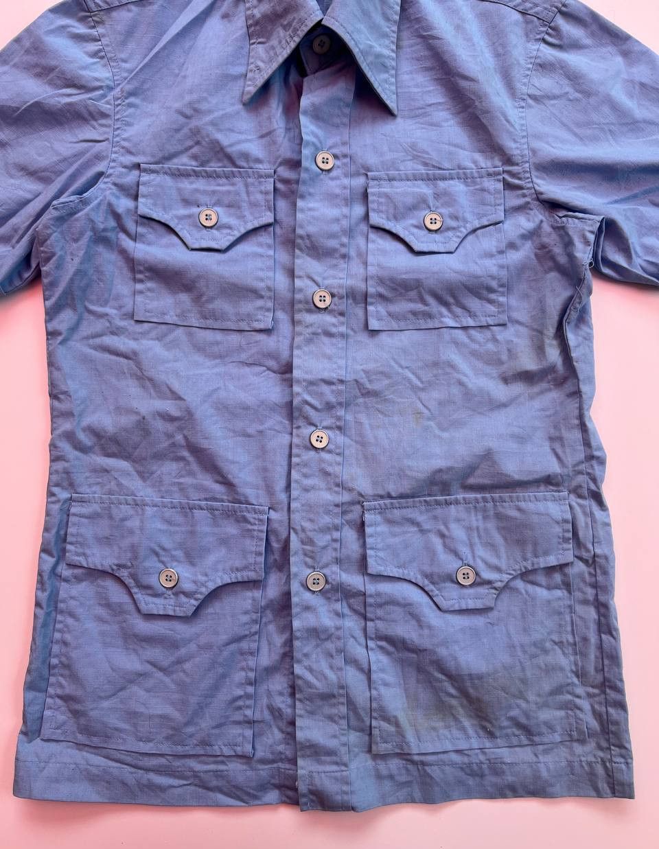 Vintage × Wrangler Vintage 70s Wrangler chambray worker shirt Size US S / EU 44-46 / 1 - 2 Thumbnail