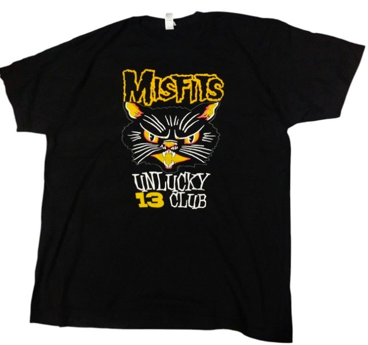 Band Tees Misfits Unlucky 13 Club Black Cat Tshirts Size US XL / EU 56 / 4 - 6 Thumbnail